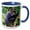 Blue/White, variant on 3drose, Africa. Tanzania. Blue Monkey Sitting in a Tree at Arusha Np., 15oz Mug