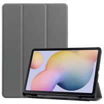 For Samsung Galaxy Tab S7/Tab S7 Tablet Sleeve 11", Premium Leather Slim and Lightweight with Auto Sleep/Wake Hard Tri-Fold Stand Cover (SM-T870/T875) Grey