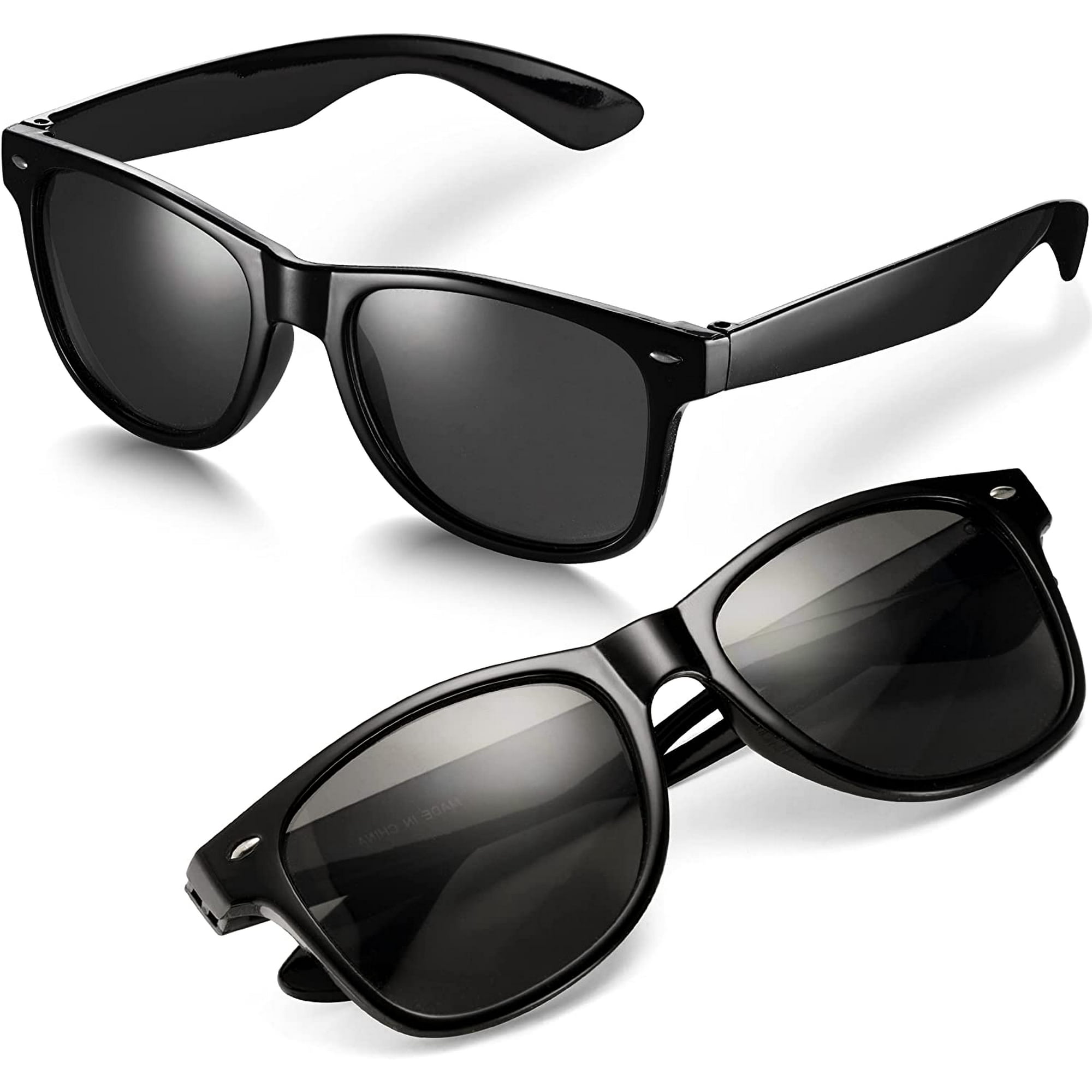 Htooq Black Sunglasses Bulk Pack Of 12 Premium Retro Party Sunglasses For Birthdays Weddings Bachelorette Bachelor Photo Booth Prop Eyewear Shad