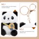 thumbnail image 5 of GOOHOCHY 2 uds llavero de Animal relleno Panda de dibujos animados muñeca llavero encantador Panda de peluche colgante, 5 of 6