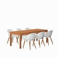 thumbnail image 2 of Amazonia Brighton 7 Pieces Eucalyptus Wood Rectangular Outdoor Dining Set, Ideal for Patio, Seating Capacity: 6, 2 of 10