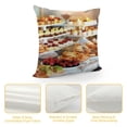 thumbnail image 4 of Orinice Pastries Desserts Buffet Graphic Decorative Cushion Throw Pillow Cover for Home Couch Living Room Bed Sofa Short Plush 1PC 18x18in, 4 of 5