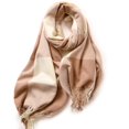 thumbnail image 1 of Bufanda grande y gruesa a cuadros para mujer, bufandas gruesas de gran tamaño a cuadros coloridas, manta cálida de invierno de lana de Cachemira grande y suave(Camello de arroz)(180 * 65cm), 1 of 5