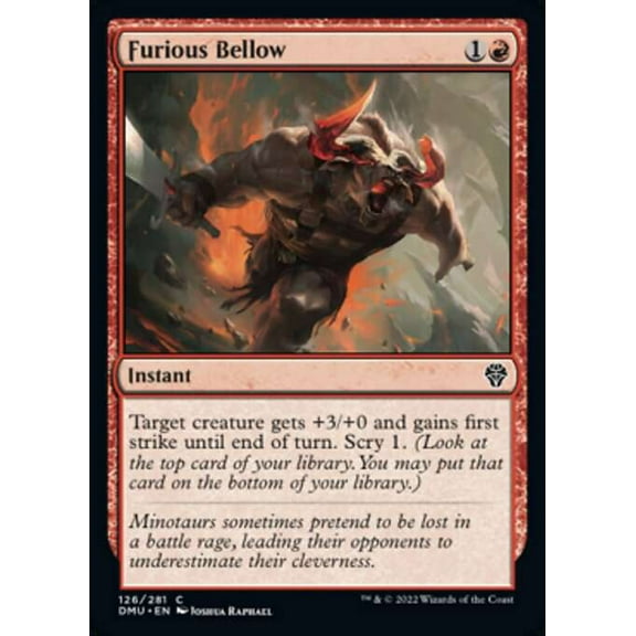 MtG Dominaria United Common Furious Bellow #126