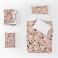 thumbnail image 1 of 3D Floral Tulipán Hoja Rosa Funda de edredón Set Ropa de Cama Funda Nórdica Fundas de almohada, 1 of 7