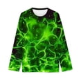 thumbnail image 2 of MEZZALL T-Shirt pour Enfants Filles, Impression 3D, Manches Longues, Décontracté, Extérieur, 8-9 Ans, 2 of 4