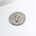 thumbnail image 3 of Nose Stud Screw Shaped, Nostril Corkscrew Piercing for Women Men Handmade 3mm Left Side, 18 GA Hammered Gold Filled, 3 of 9