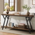 thumbnail image 3 of Tribesigns 70.9-Inch Narrow Long Entryway Console Table, Industrial Sofa Table Behind Couch with 2-Tier Storage Shelf for Hallway, Living Room, Entrance, Foyer, Rustic Brown, 3 of 22