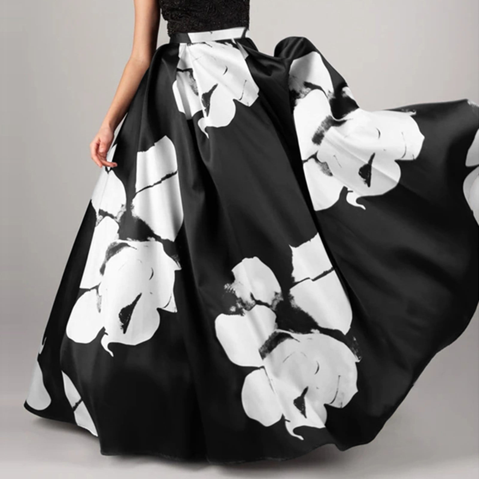 Fashion Elastic Waist Bohemian Style Floral Women Skirt