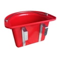 thumbnail image 2 of Comedero para caballos con gancho para cerca colgante, parte trasera plana, con asa de metal, cuenco de agua de 12 l para ganado, ideal para granjas, 2 of 8