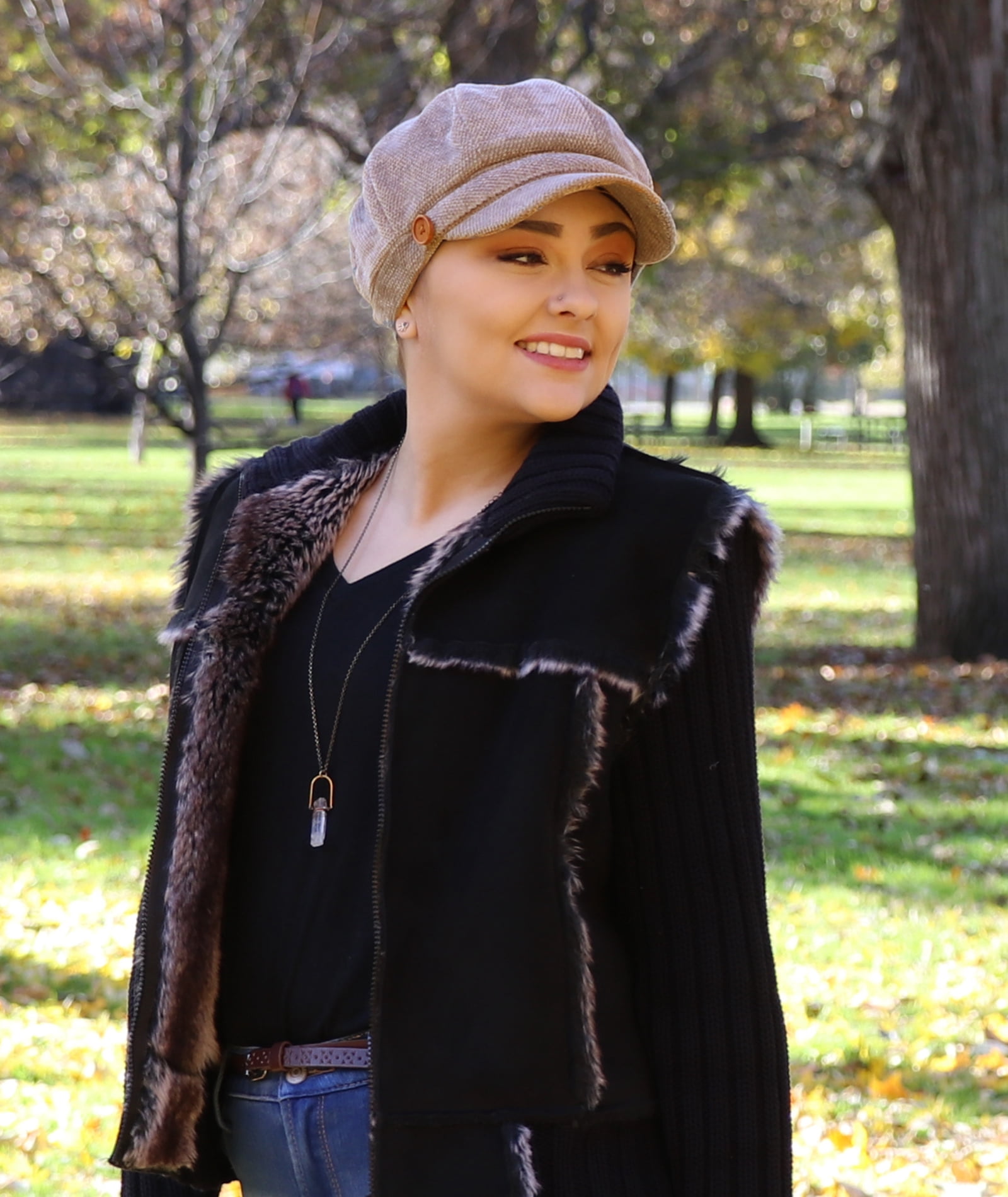Newsboy Cap For Women Cancer Headwear Chemo Hat Ladies Head 