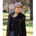 thumbnail image 4 of Dublin Newsboy Cap for Women Cancer Headwear Chemo Hat Cabbie Ladies Head Coverings Tweed Chenille (Taupe), 4 of 4