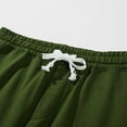 thumbnail image 4 of Mens Shorts Clearance Cotton Drawstring Elastic Waist Straight Leg Casual Solid Color Basic Comfort Loungewear Athletic Short Pants with Pockets, 4 of 5