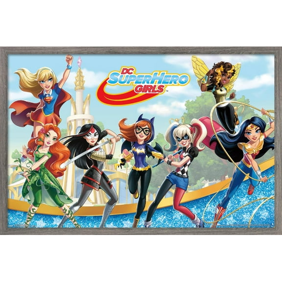 DC Comics TV - DC Superhero Girls - Girls Wall Poster, 14.725" x 22.375", Framed