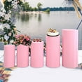 thumbnail image 5 of perfeclan 5Pcs Cylinder Plinth Covers Cylinder Plinth Stand Covers, Elegant Lightweight Cylinder Pedestal Covers for Festivals Birthday Light Pink, 5 of 9
