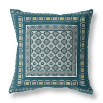 Amrita Sen Designs Amrita Sen Floral Windows Faux Suede Throw Pillow 20"x20"