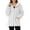 White, variant on Women's Coat Solid Color Long Sleeve Casual Lapel Fleece Fuzzy Faux Shearling Zipper Hooded Coat Warm Winter Oversized Outwear Jacket Fashion Women Warm Faux Coat Jacket Winter Zipper Solid Outerwear