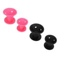 thumbnail image 4 of Lot de 20 bigoudis en forme de champignon en silicone souple, différentes tailles, pour femmes, rose et noir, 4 of 4