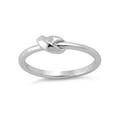 thumbnail image 3 of 925 Sterling Silver Oxidized Platinum Plated Knot Vintage Mother's Day Gift Ring, 3 of 4