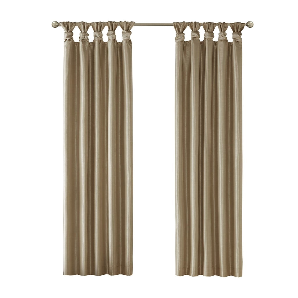 MAYEERTY 50x84" Blackout Twist Tab Window Curtain Panel - Bronze