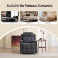 thumbnail image 2 of Bonzy Home Fabric Manual Recliner Chair — Modern Single-Seat Recliner with Padded Armrests & Backrest for Living Room & Bedroom, 2 of 6
