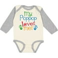 thumbnail image 3 of Inktastic My Poppop Loves Me Grandchild Boys or Girls Long Sleeve Baby Bodysuit, 3 of 5