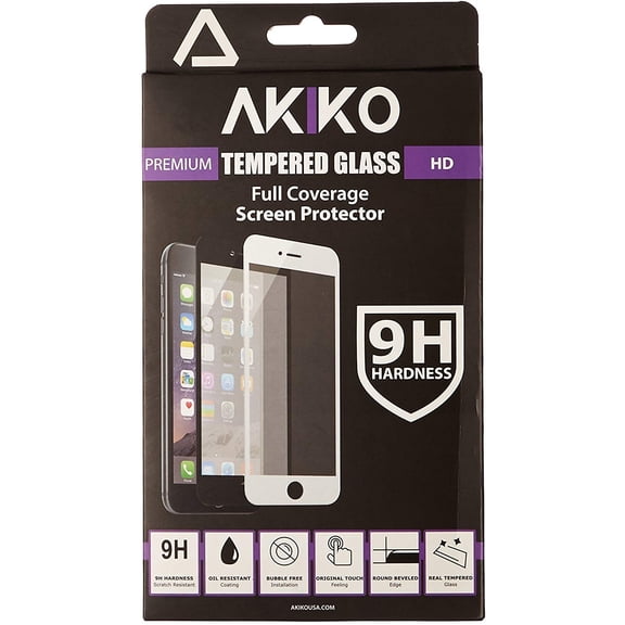 Akiko AK-SP3871 iPhone 6 6s Plus White Screen Protector  2.5D Full Screen Tempered Glass Protector