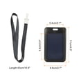 thumbnail image 2 of Uxcell 4.3"x2.7" ABS Vertical Slide Cover ID Badge Holders with Lanyard Black 2Pack, 2 of 6