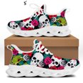 thumbnail image 1 of Zapatos planos de primavera para hombre, diseño de calavera punk, zapatillas informales para hombre, calzado con cordones para caminar de verano para niños, 1 of 6