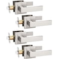 thumbnail image 1 of Brushed Nickel Door Handle Interior Privacy Door Lock Bed and Bath Door Lock with Square Rose Modern Keyless Door Lock Handle Reversible for Left & Right, 1 of 8