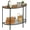Console Tables-walnut Black, variant on Entryway Table 2 Tier Small Console Table with Storage Half Moon Sofa Couch Table Mid Century Modern Narrow Entry Way Tables, 36.22" D x 11.8" W x 31.5" H, Easy Assembly, Dark Walnut