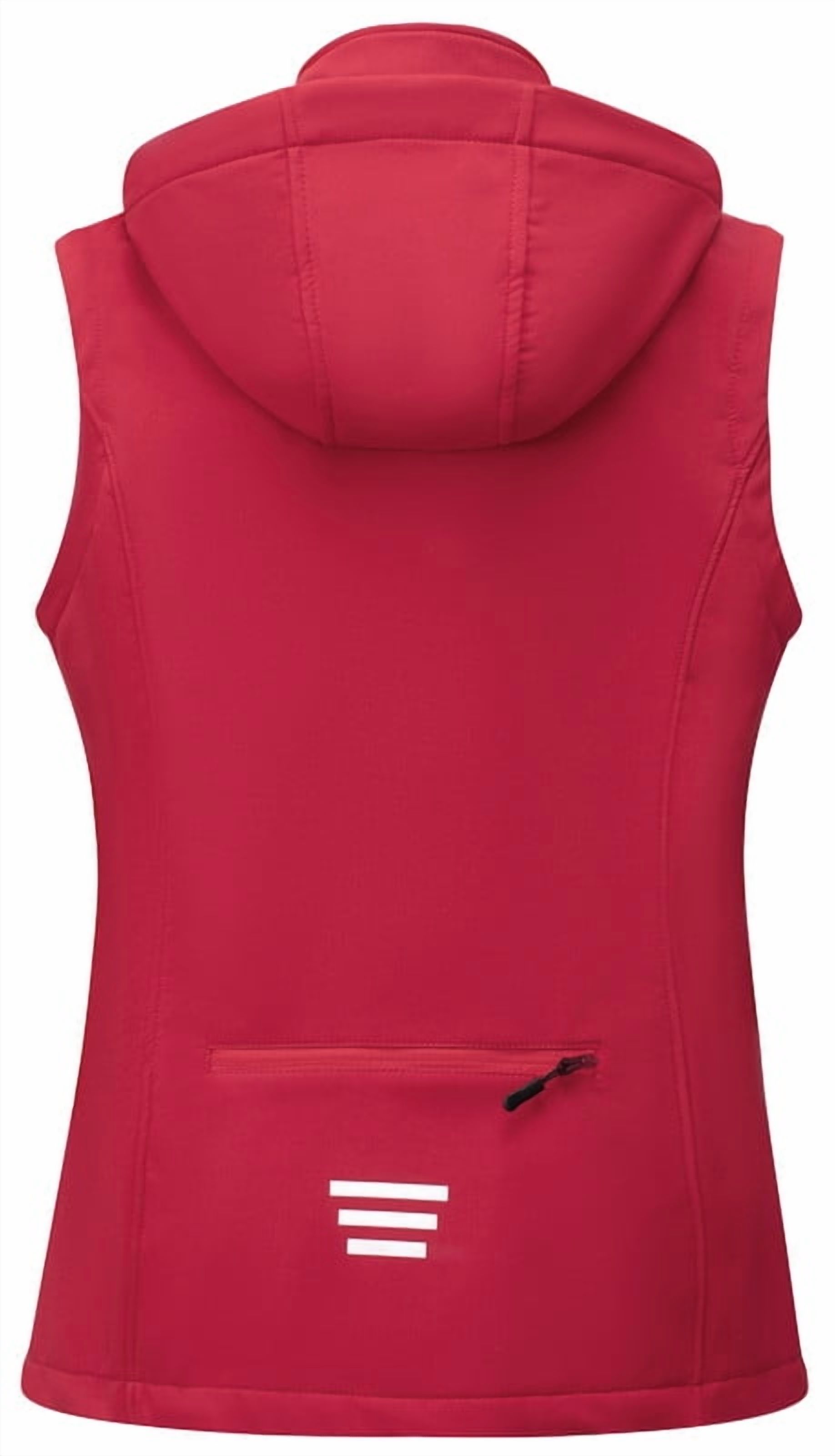KVE Women's Hooded Softshell Vest Fleece Lined Windproof Zip Up Sleeveless Jacket Lightweight Coat for Running Red XX-Large