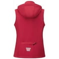 thumbnail image 2 of KVE Women's Hooded Softshell Vest Fleece Lined Windproof Zip Up Sleeveless Jacket Lightweight Coat for Running Red Small, 2 of 9