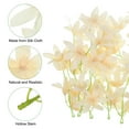 thumbnail image 4 of Uxcell 7" Artificial Orchid Flower Floating Candles Simulation Flower Cylinder Vase Fillers Champagne Color 16 Pcs, 4 of 5