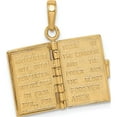 thumbnail image 5 of 10K 3D Lords Prayer Bible Pendant Yellow Gold Material Modern Refined Delicate Made for expressing your unique story, 5 of 6