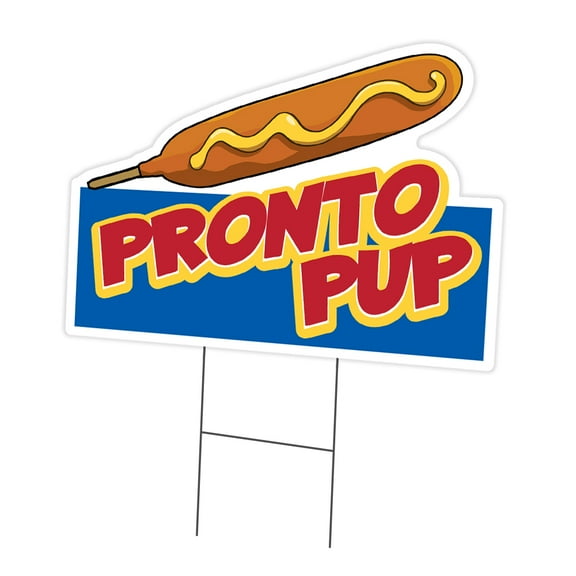 SignMission C-DC-1824-DS-Pronto Pup19 18 x 24 in. Yard Sign & Stake - Pronto Pup
