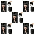 thumbnail image 3 of Transemion Fiber Air Bangs DIY Hairstyle With Easy To Wear Fake Fringe Suitable For Many Occasions Clip-On 5Set, 3 of 6