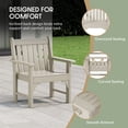 thumbnail image 5 of WestinTrends Malibu Outdoor Patio HDPE Adirondack Dining Arm Chair, Sand, 5 of 14