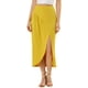 thumbnail image 1 of Falda larga con pliegues y abertura Allegra K Amarillo S, 1 of 6