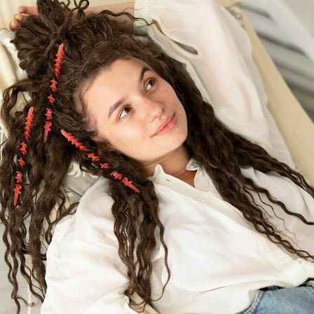 NIAIZEK Hair Perm Rods 22Pcs Multi-Color Plastic Curling Rods for Secure Hold and Styling