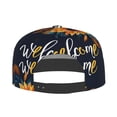 thumbnail image 5 of Flat Bill Trucker Hats for Women Men - Sunflower Welcome A Adjustable Flat Baseball Cap Snapback Hats Dad Hats for Men, 5 of 7