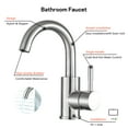 thumbnail image 3 of DUOSONG Bathroom Faucet Single Hole Single Handle, Brushed Nickel Bath & Faucets Bathroom Sink Faucets, 3 of 7