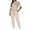 *Khaki, variant on VBVC Women's Color Block 2 Piece Drawstring Tracksuit, Ladies' Crew Neck Top and Jogger Pants Set,Short Sleeve Loungewear Outfit For Women,Army Green,S-2XL