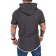 thumbnail image 4 of Camiseta con capucha para hombre, camiseta informal de manga corta con capucha, camisetas de color para hombre, 4 of 5