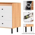 thumbnail image 4 of Dresser for Bedroom with 6 Drawers, Modern Wood 6 Drawer Dresser with Black Knobs, Chest of Drawers for Nursery, Living Room My Lux Decor Round, 4 of 8