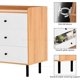thumbnail image 4 of Dresser for Bedroom with 6 Drawers, Modern Wood 6 Drawer Dresser with Black Knobs, Chest of Drawers for Nursery, Living Room My Lux Decor Round, 4 of 8