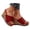 Red, variant on Dakaela Women's Platform Wedge Sandals Comfortable Open Toe Cork Wdges Slides Leather Dressy Casual Summer Beach Shoes Black Size 6.5