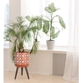 thumbnail image 5 of ZXNYH 14 Inch Plant Pot with Stand, Mid-Century Tall Planter Pot with Legs for Indoor Plants, X-Large, Charcoal Grey/White,, 5 of 6