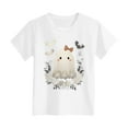 thumbnail image 5 of Staki Halloween Tshirts Kids Girls Cute Halloween Girls T-Shirt for Fall(White,9-10 Years), 5 of 5