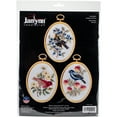 thumbnail image 2 of Janlynn Embroidery Kit 3"x4" Set Of 3-Feathers & Flora-Stitched In Floss, 2 of 2
